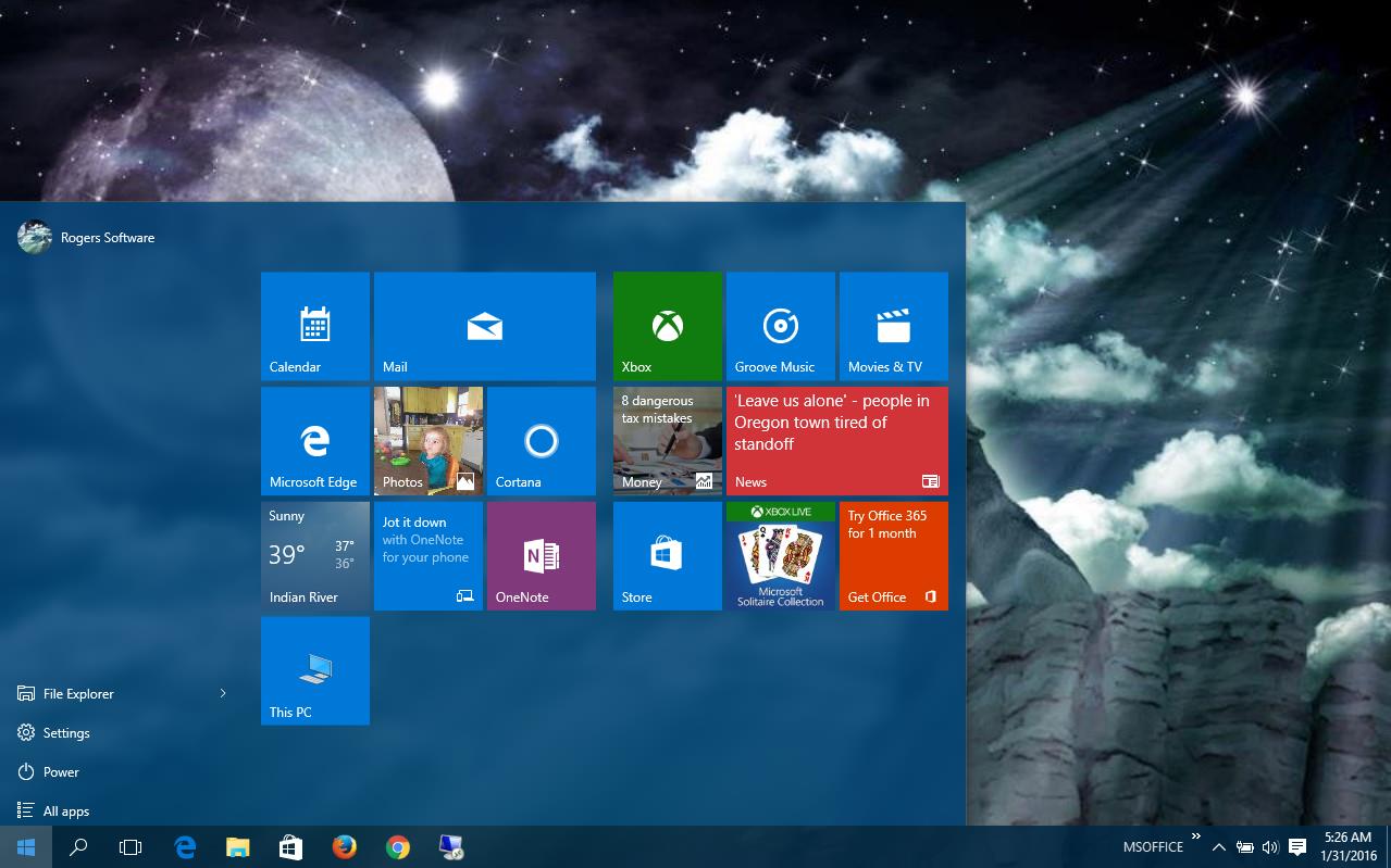 Windows 10 Screen Shot